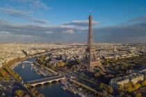 Cityscape of Paris. Aerial view of Eiffel tower